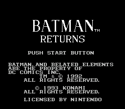 Batman Returns (Europe) (Beta)